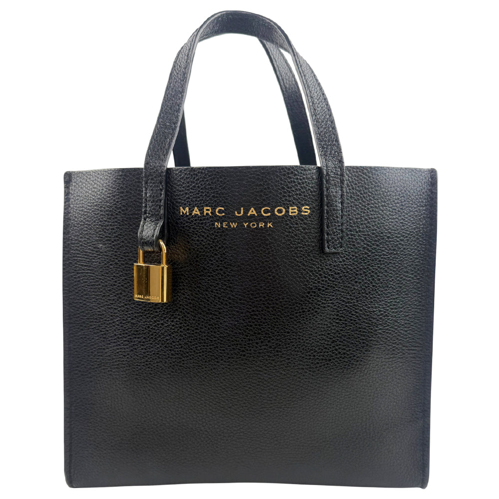 MARC JACOBS The Grind Mini Black Tote Bag LHQ1103