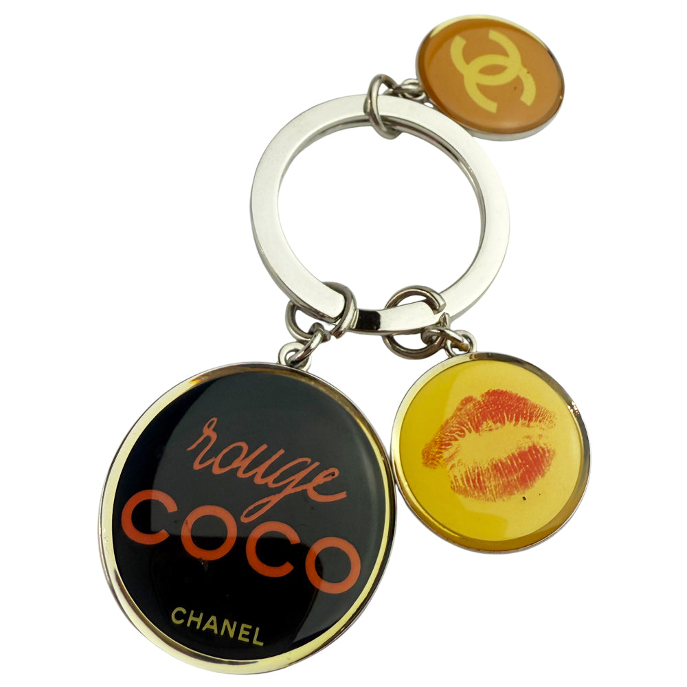 CHANEL Coco Novelty Silver Keyring LHQ1109