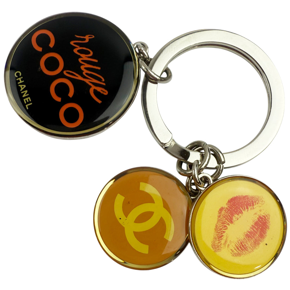 CHANEL Coco Novelty Silver Keyring LHQ1109