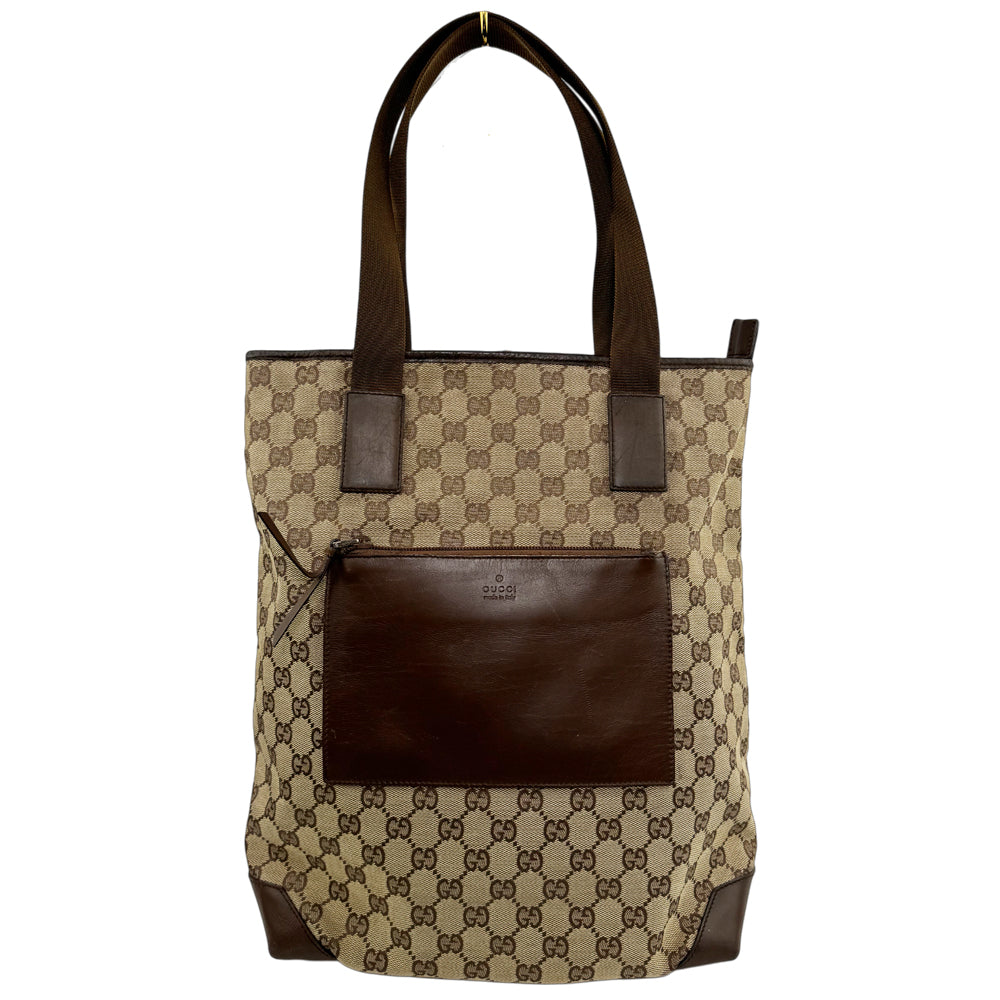 GUCCI GG Supreme Canvas Brown Tote Bag LHQ1115