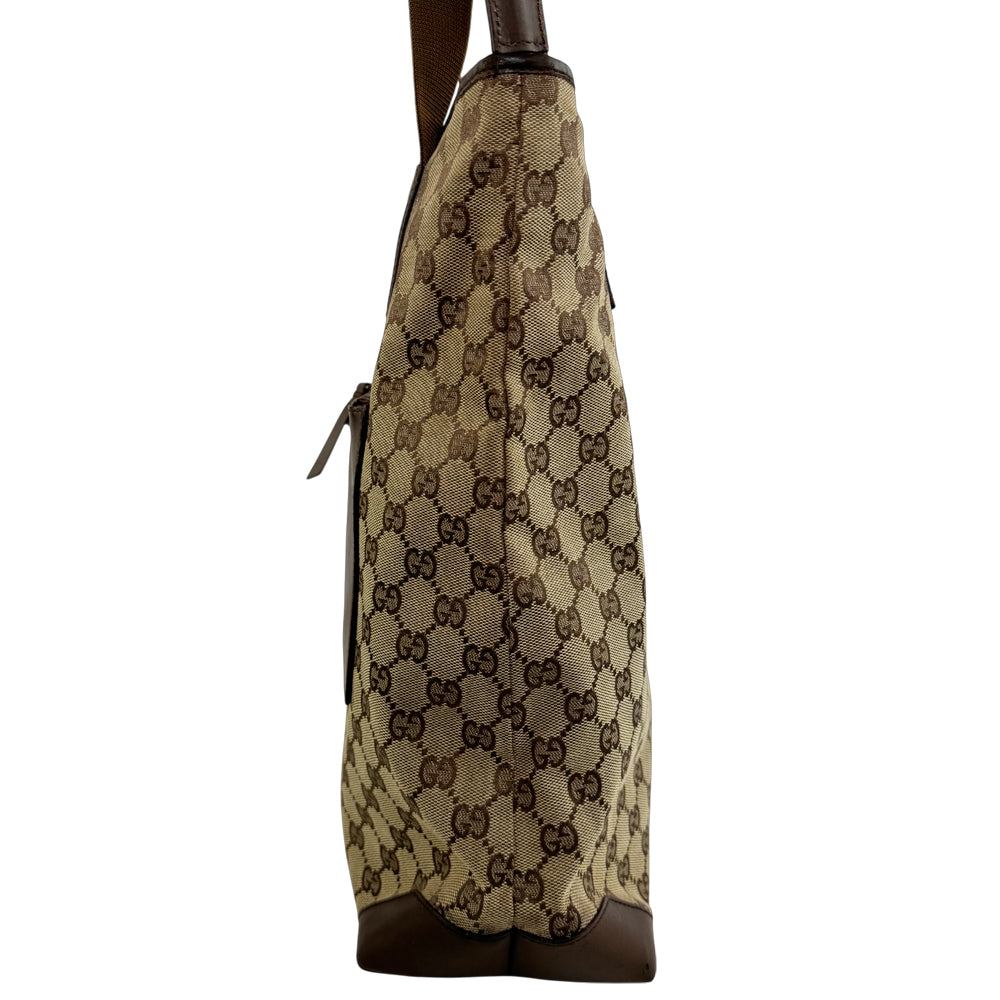 GUCCI GG Supreme Canvas Brown Tote Bag LHQ1115