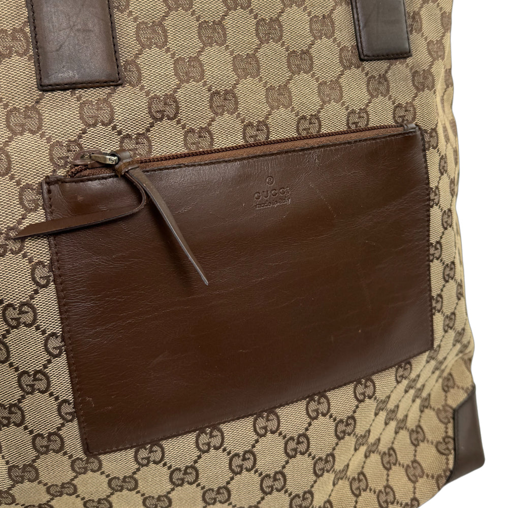 GUCCI GG Supreme Canvas Brown Tote Bag LHQ1115
