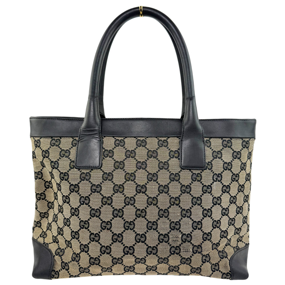 Gucci Brown Canvas Tote Shoulder Bag LHQ1124