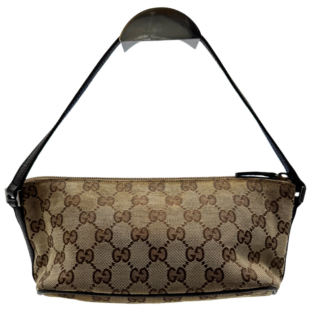 Gucci Brown Canvas Mini Shoulder Boat Bag LHQ1128