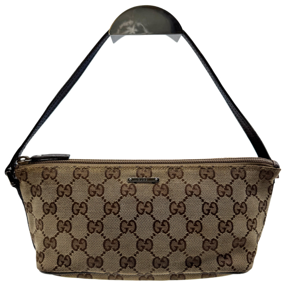 Gucci Brown Canvas Mini Shoulder Boat Bag LHQ1128