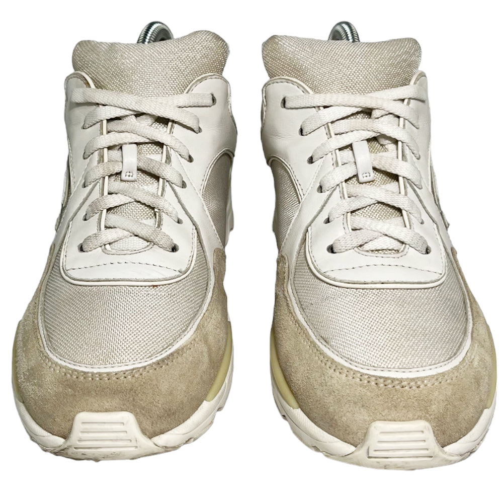 CHANEL Mujer Blanco Beige CC Runners Zapatillas Mujer Tallas disponibles: 5 UK LHQ113