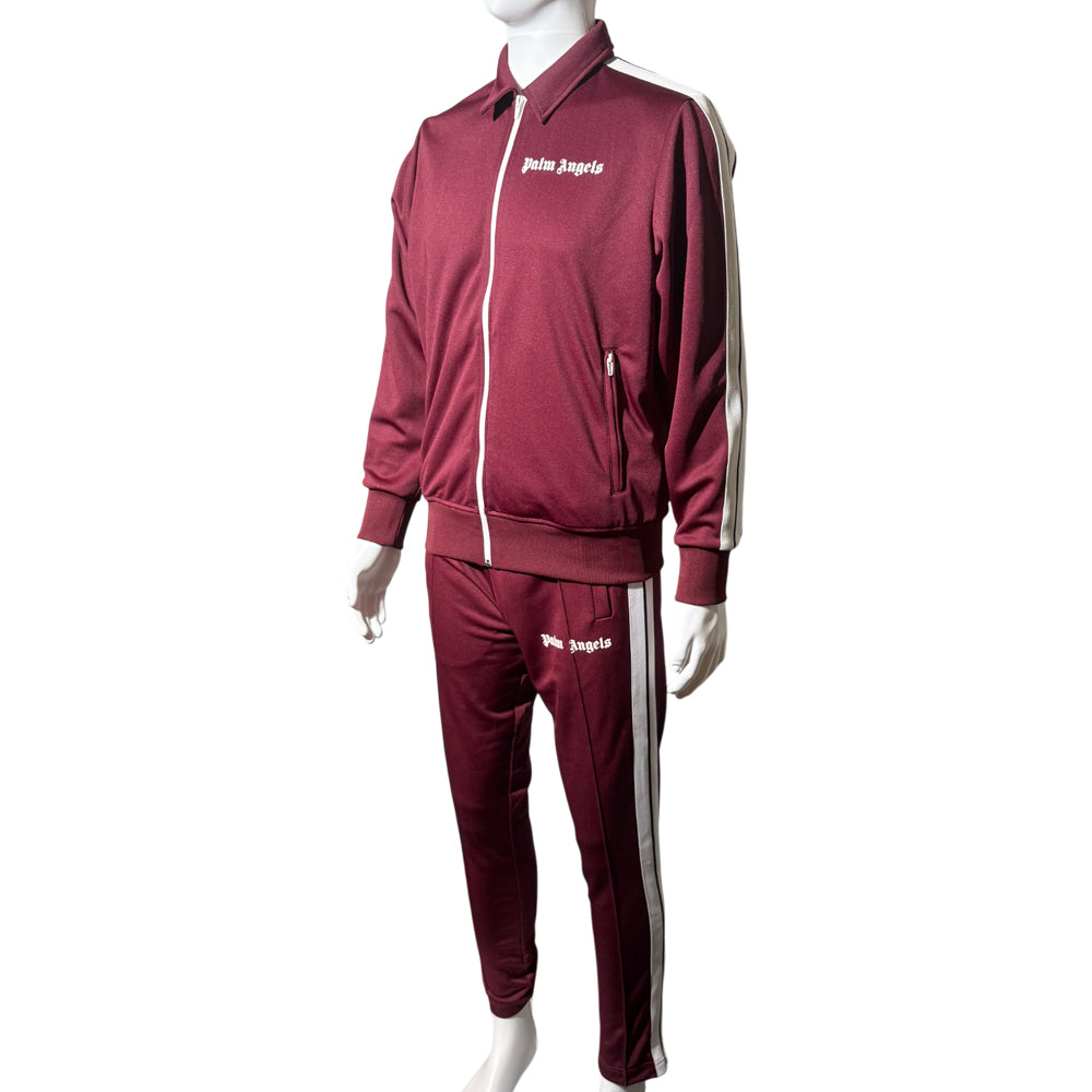 PALM ANGELS BORDEAUX CLASSIC TRACKSUIT MENS SIZE M/L LHQ1138