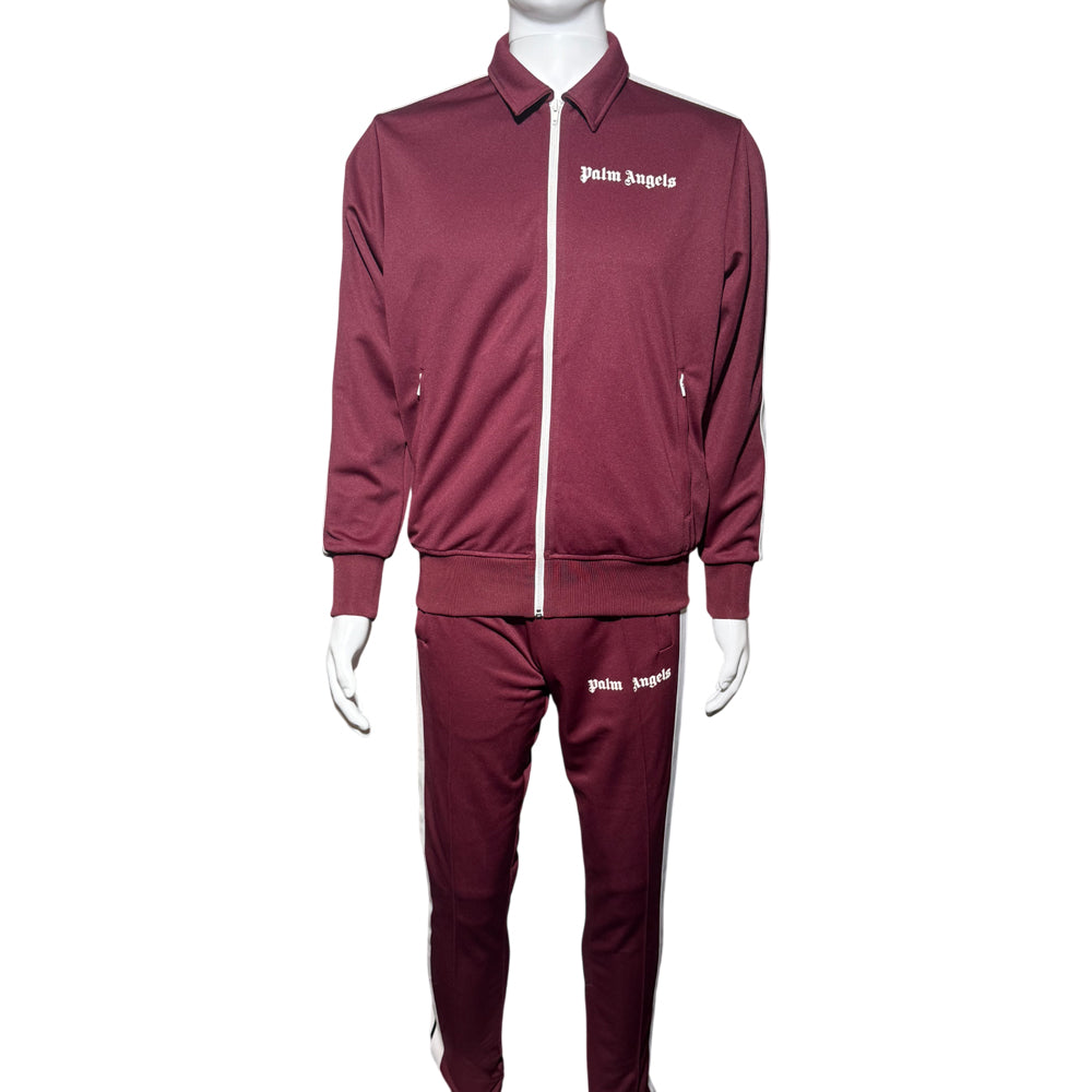 PALM ANGELS BORDEAUX CLASSIC TRACKSUIT MENS SIZE M/L LHQ1138
