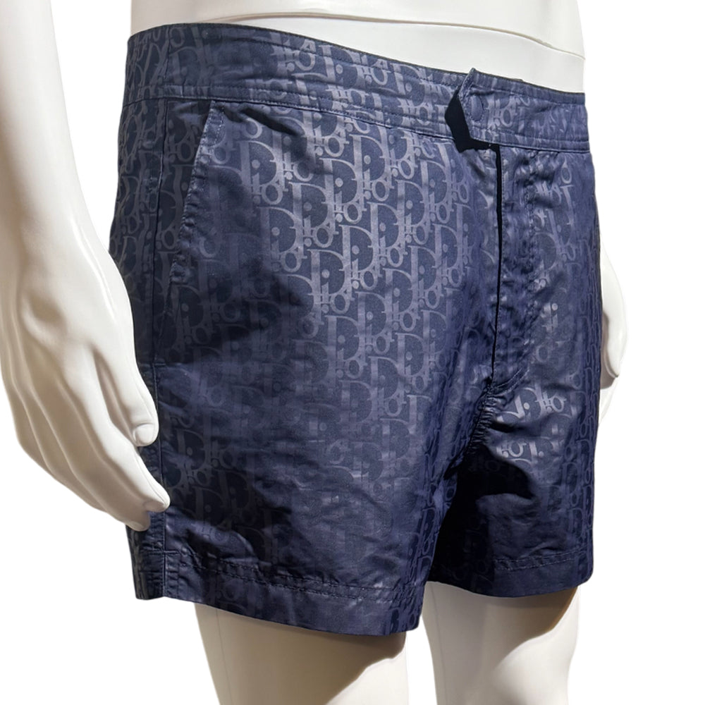 DIOR OBLIQUE NAVY SWIM SHORTS MENS SIZE L