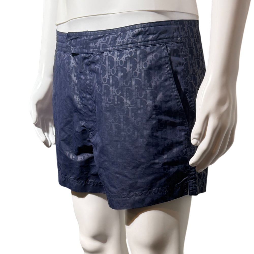 DIOR OBLIQUE NAVY SWIM SHORTS MENS SIZE L