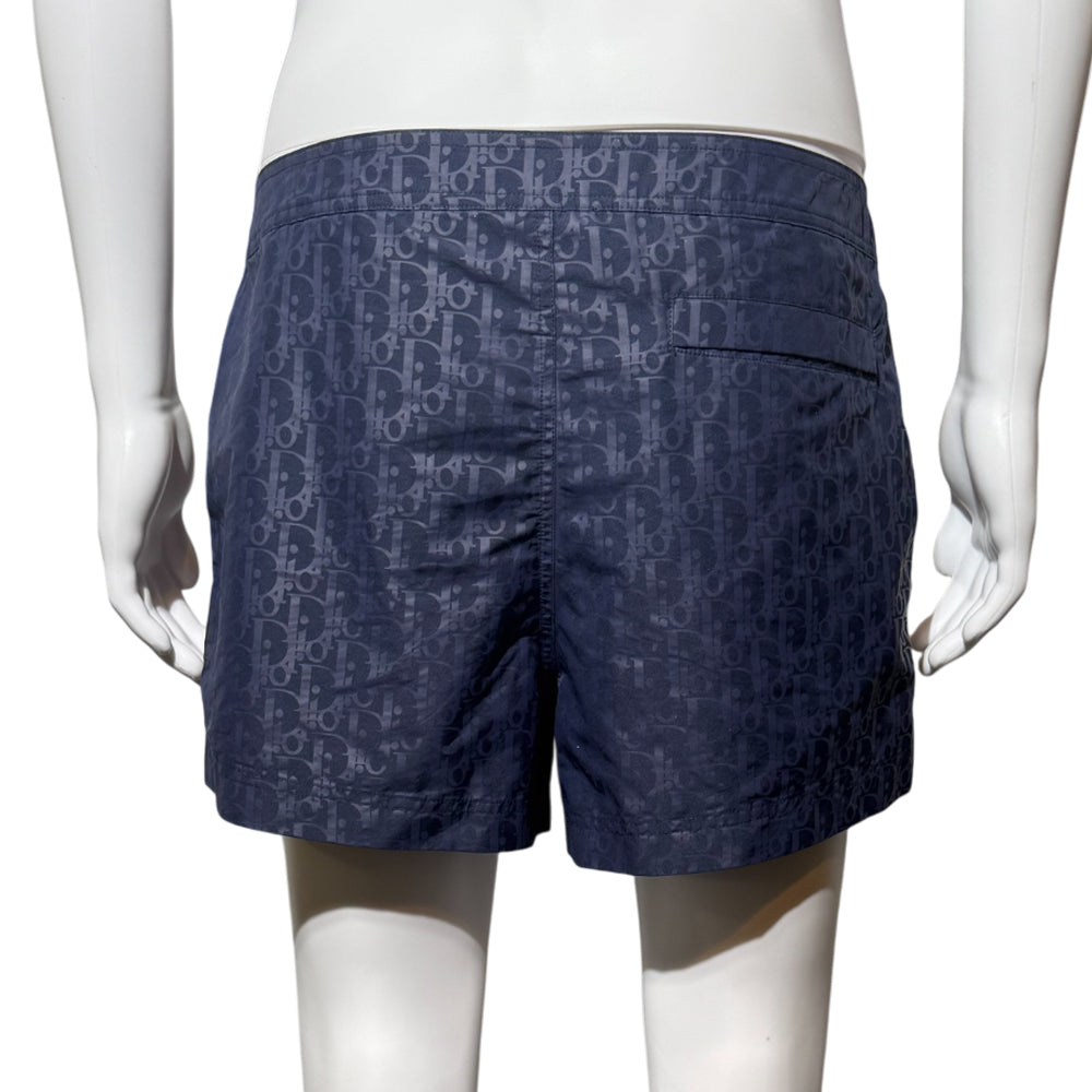 DIOR OBLIQUE NAVY SWIM SHORTS MENS SIZE L
