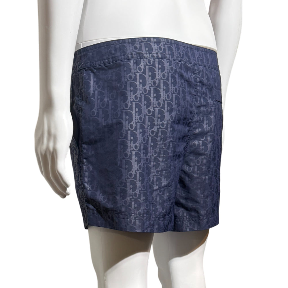 DIOR OBLIQUE NAVY SWIM SHORTS MENS SIZE L