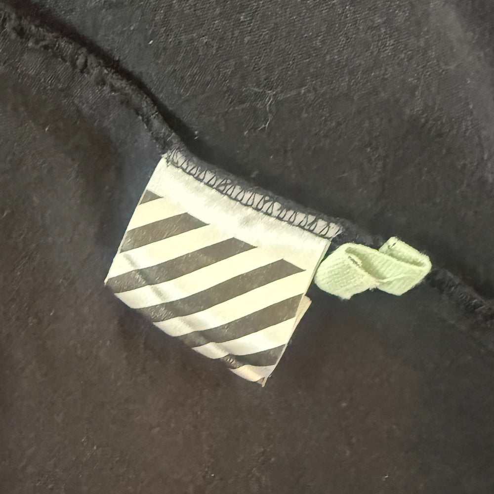 OFF WHITE DIAGONAL SPRAY MENS BLACK DENIM DENIM SHIRT SIZE M LHQ1144