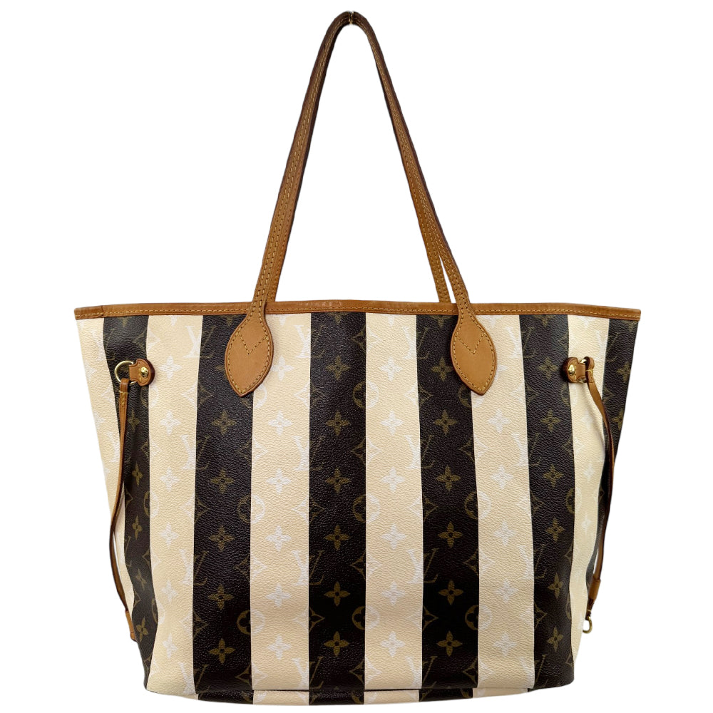 LOUIS VUITTON Neverfull MM Rayures Monogram Tote Shoulder Bag LHQ1149