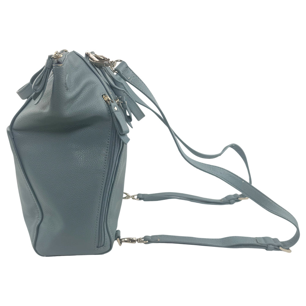 LANVIN En Bleu Leather Tote Backpack LHQ1152