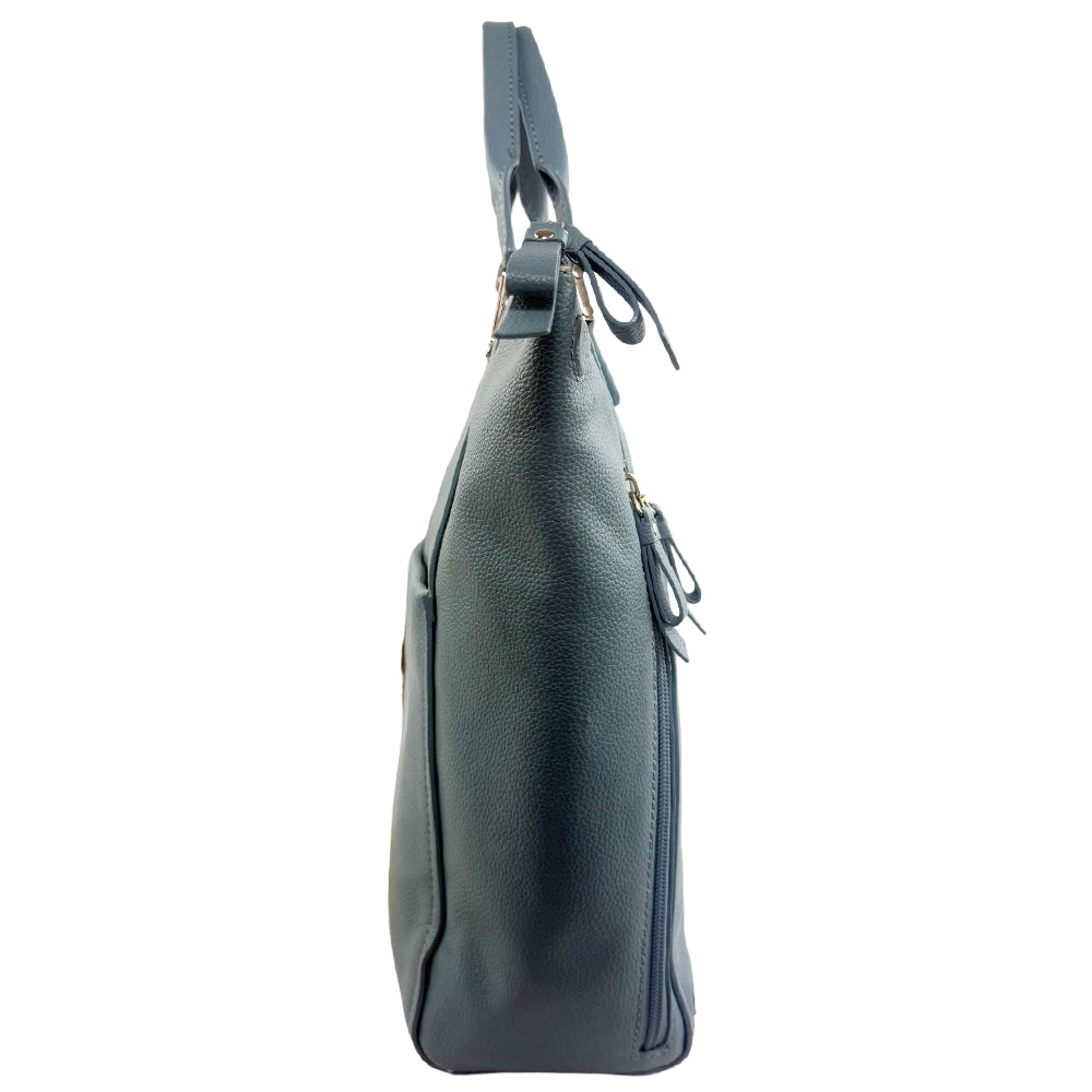LANVIN En Bleu Leather Tote Backpack LHQ1152