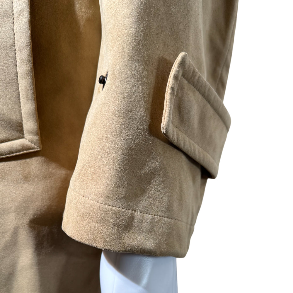 BURBERRY Beige Suede Men's Coat Size M LHQ1153