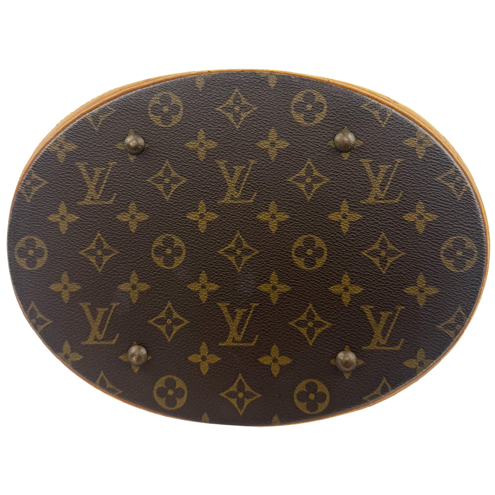 LOUIS VUITTON Brown Monogram Bucket GM Tote Shoulder Bag LHQ1157