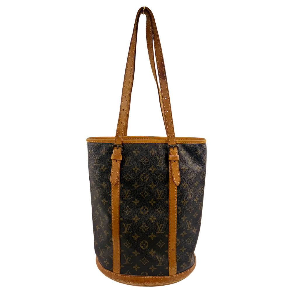 LOUIS VUITTON Brown Monogram Bucket GM Tote Shoulder Bag LHQ1157