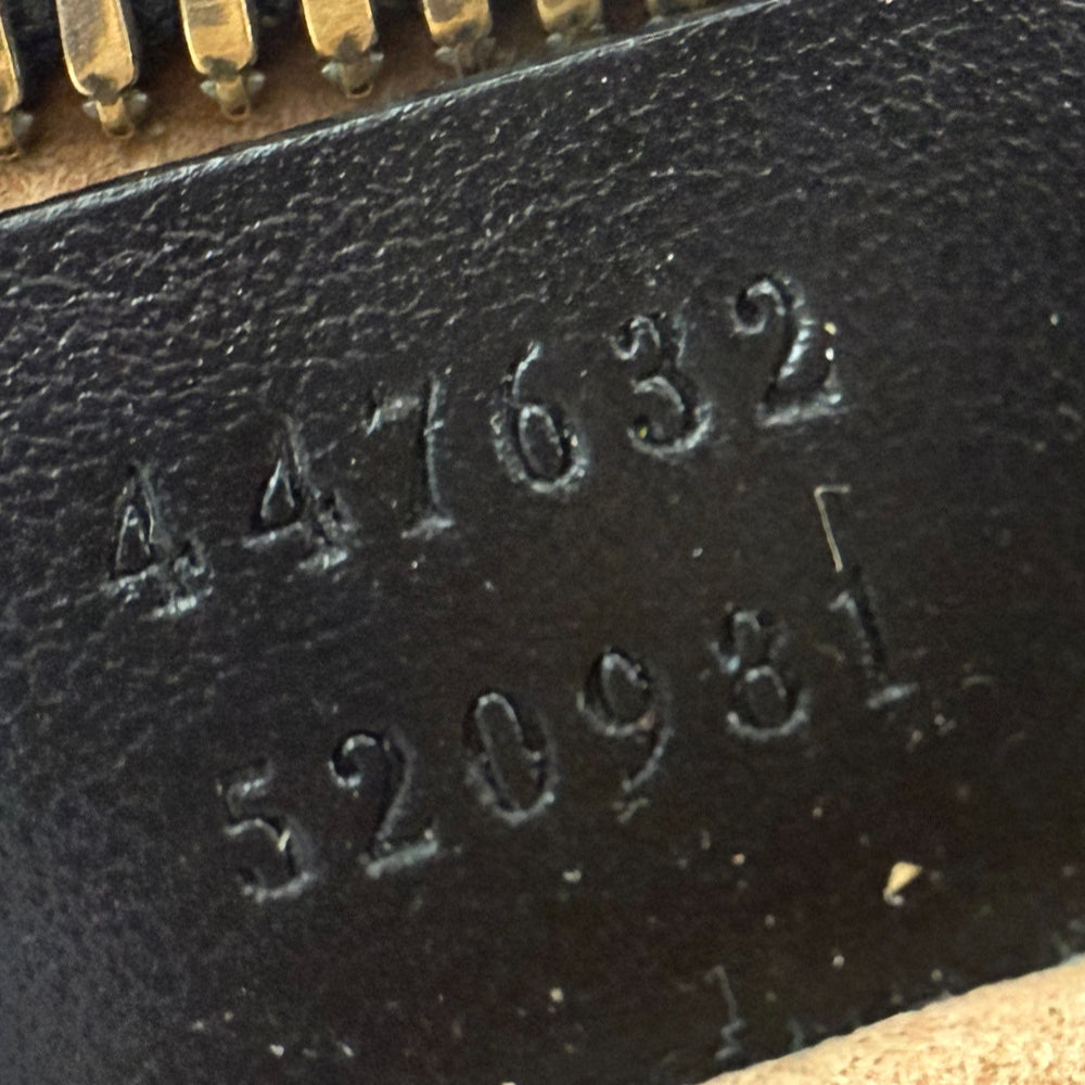 GUCCI GG Black Leather Marmont Chain Shoulder Bag LHQ1158