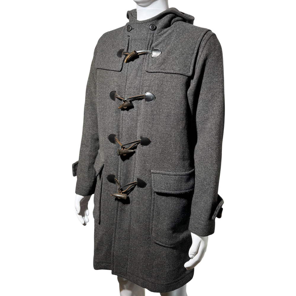 BURBERRY Grey Angora Wool Men's Coat Size M LHQ1160