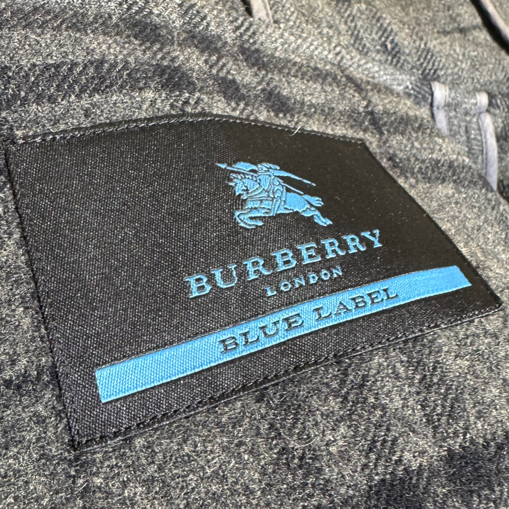 BURBERRY Grey Angora Wool Men's Coat Size M LHQ1160