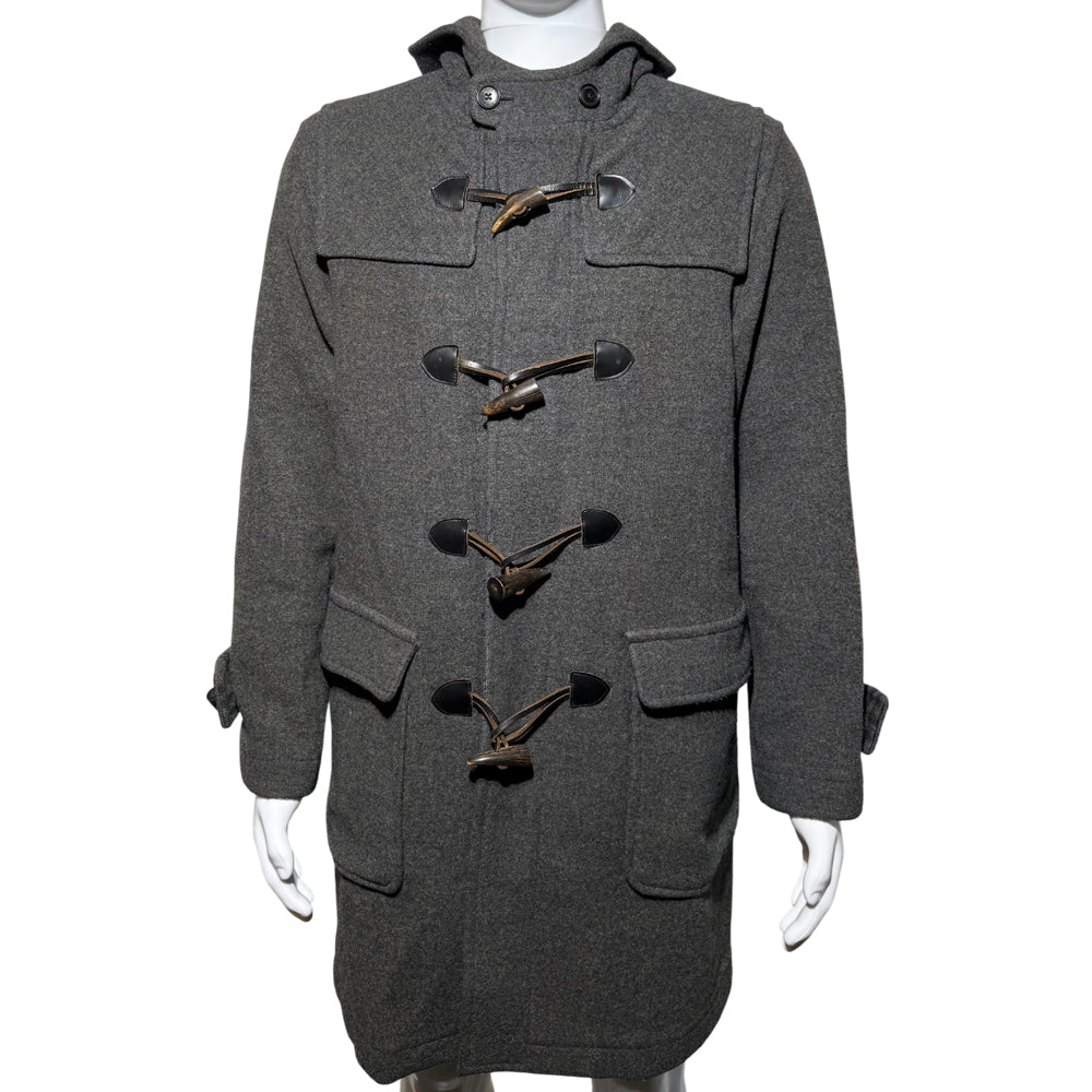 BURBERRY Grey Angora Wool Men's Coat Size M LHQ1160