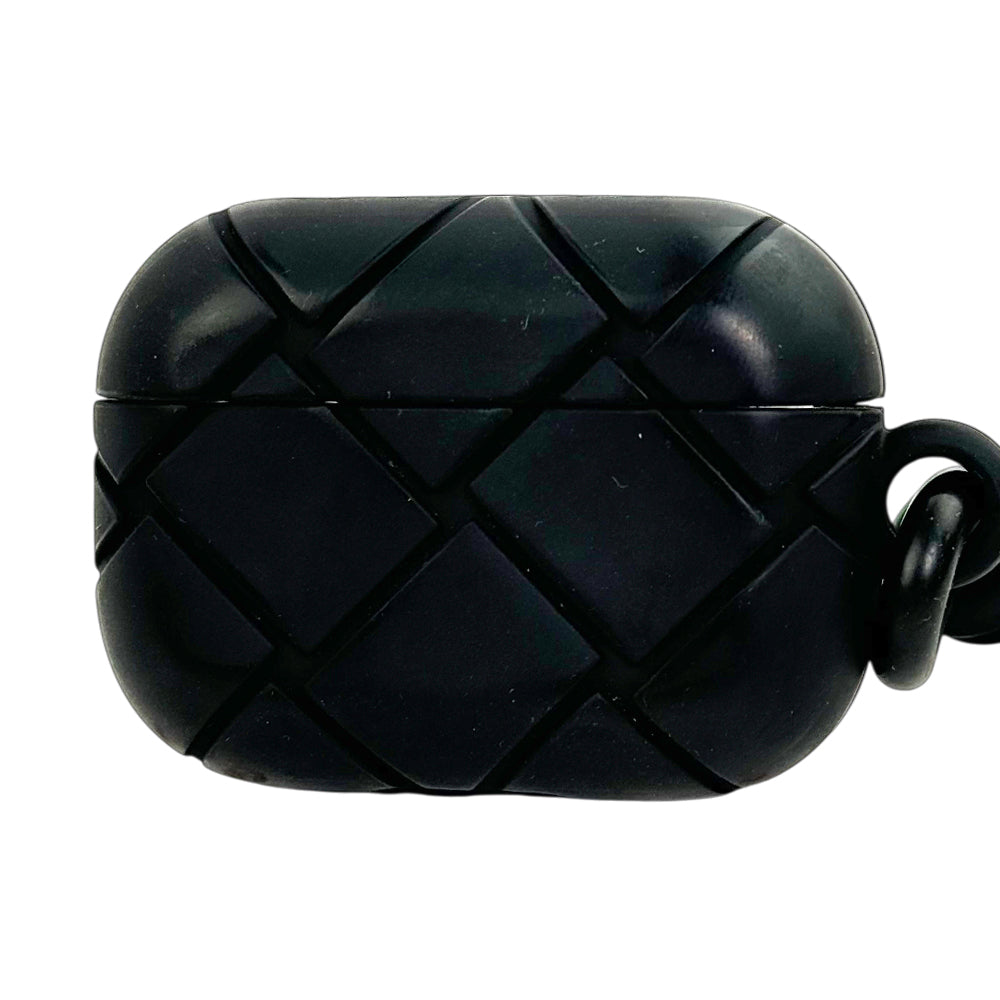 BOTTEGA VENETA Intrecciato Black Rubber AirPods Case LHQ1167