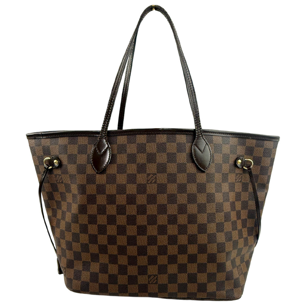 LOUIS VUITTON Neverfull MM Damier Ebene Shoulder Tote Bag LHQ1168