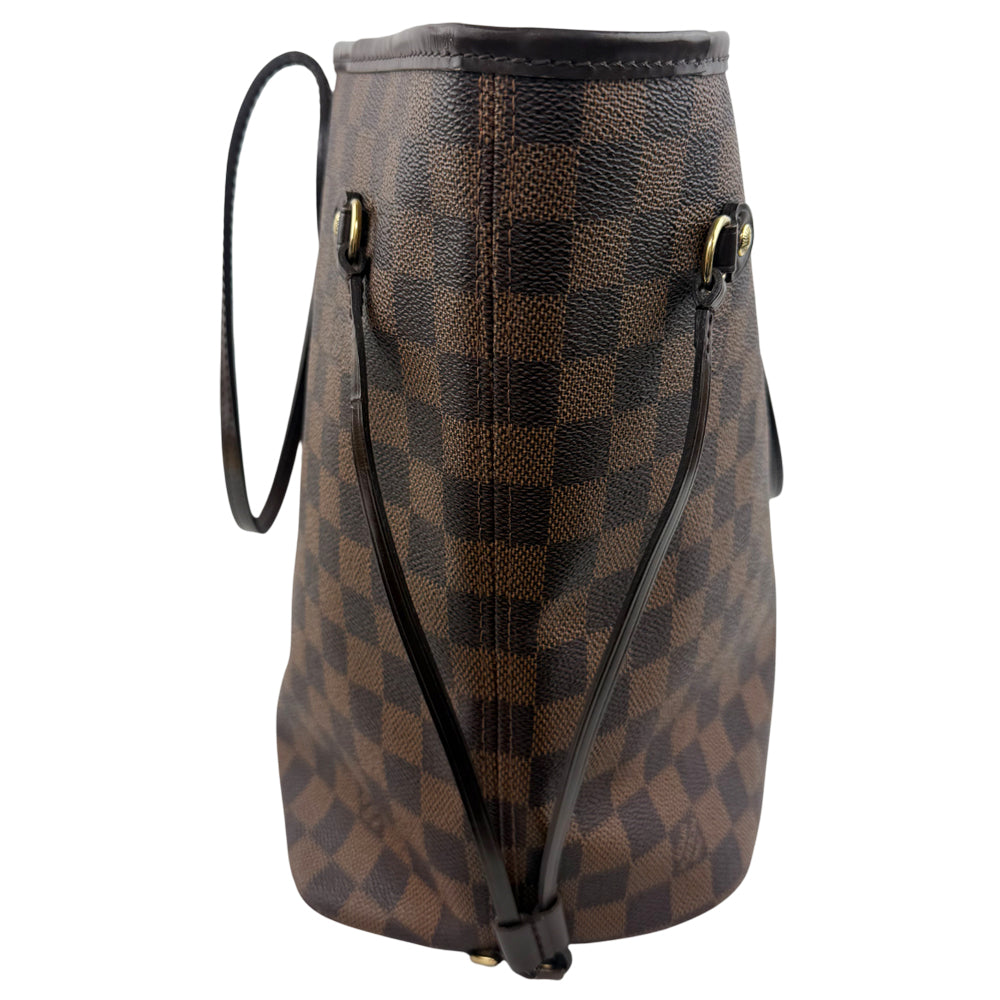 LOUIS VUITTON Neverfull MM Damier Ebene Shoulder Tote Bag LHQ1168