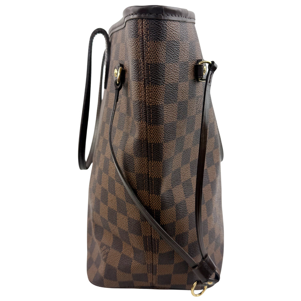 LOUIS VUITTON Neverfull MM Damier Ebene Shoulder Tote Bag LHQ1168