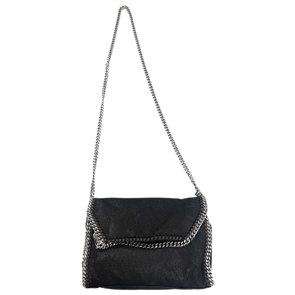 STELLA McCARTNEY Falabella Black 2 Way Chain Shoulder Hand Bag LHQ1169