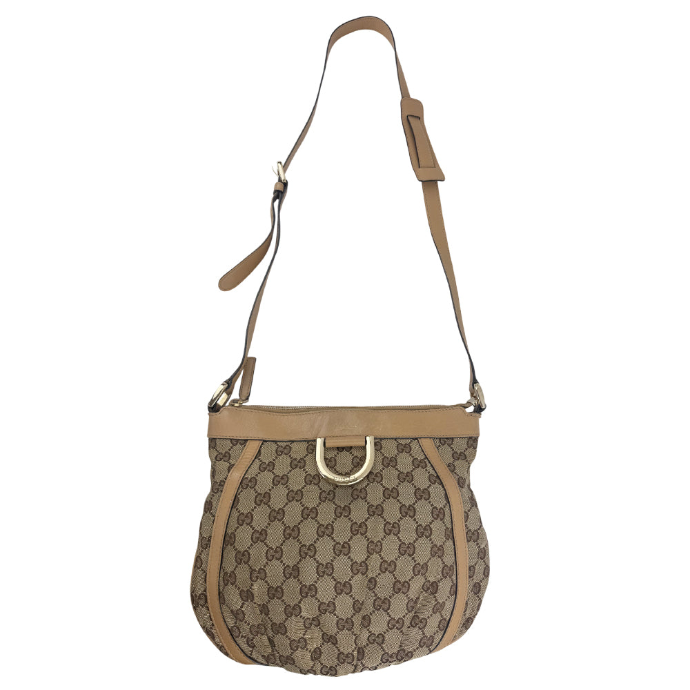 GUCCI Abbey GG Brown Canvas Shoulder Bag LHQ1174
