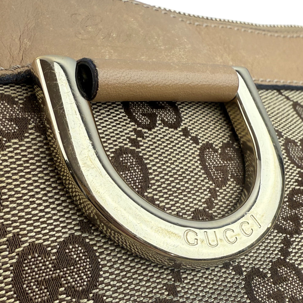 GUCCI Abbey GG Brown Canvas Shoulder Bag LHQ1174