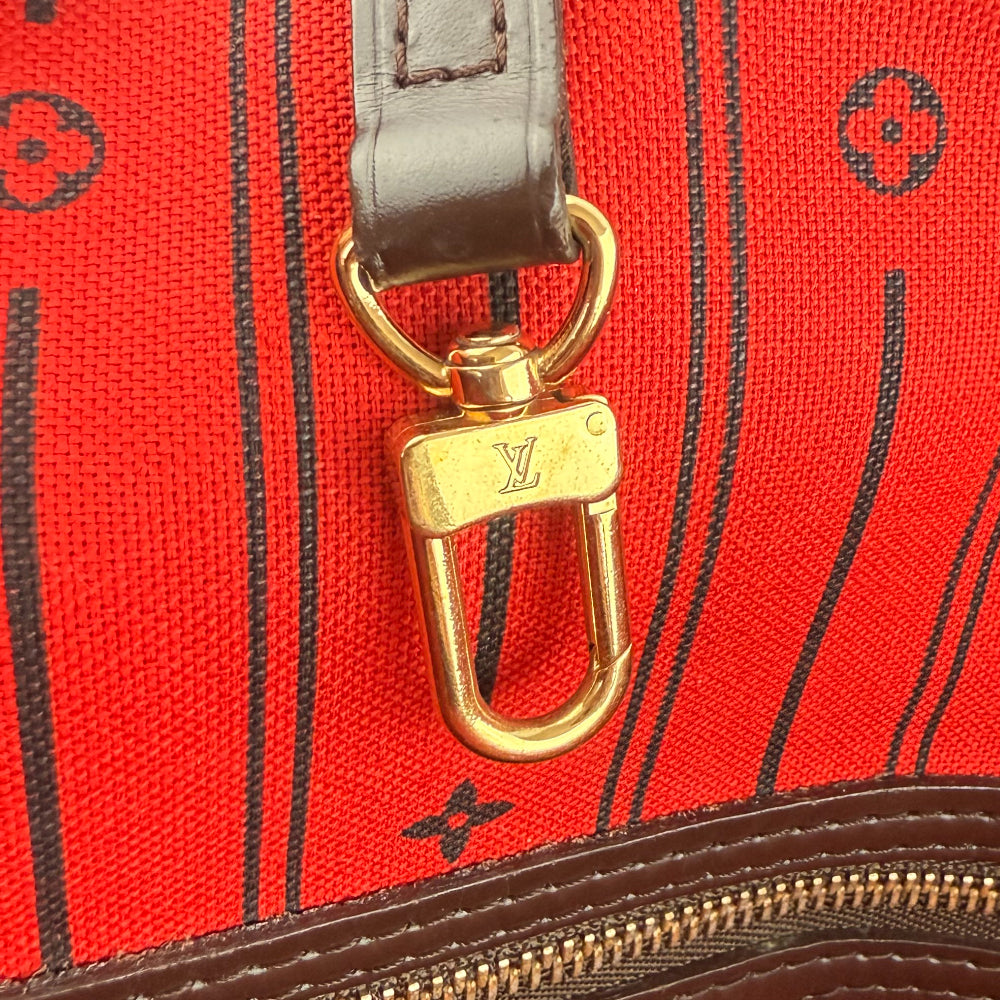 LOUIS VUITTON Neverfull MM Damier Ebene Shoulder Tote Bag LHQ1175