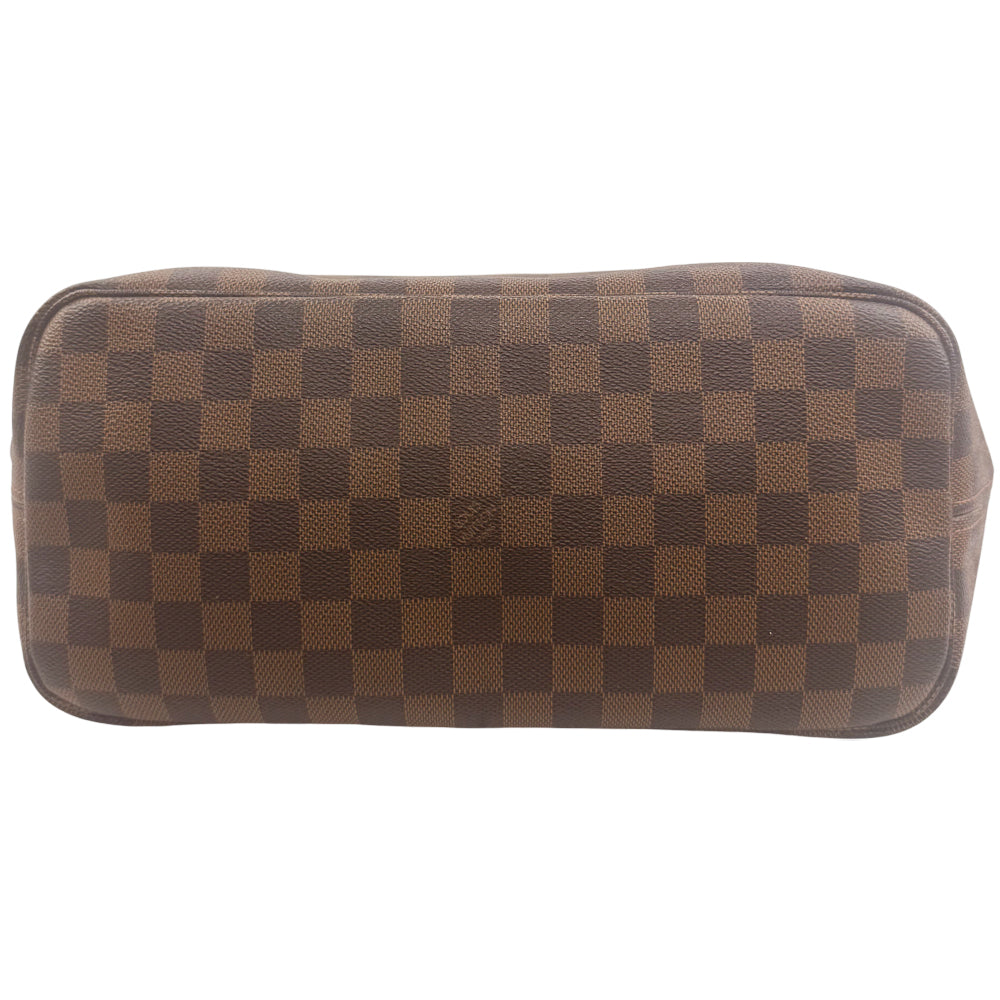 LOUIS VUITTON Neverfull MM Damier Ebene Shoulder Tote Bag LHQ1175
