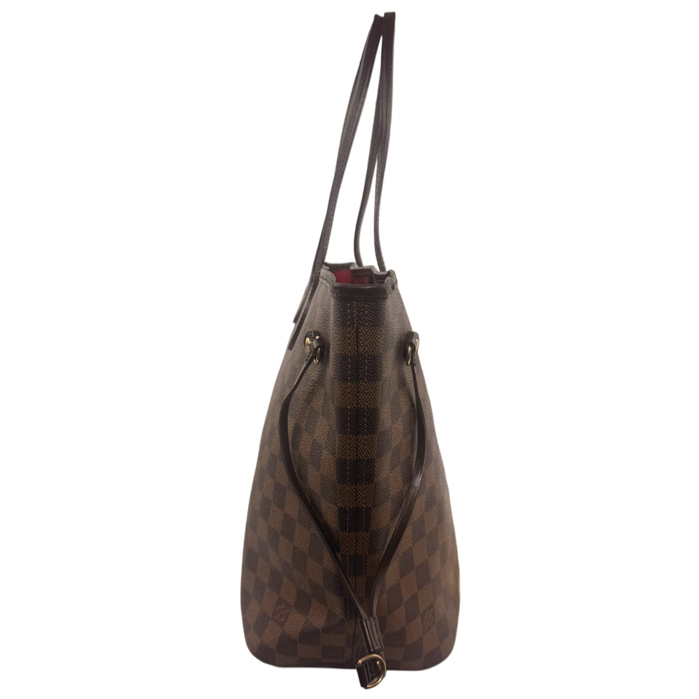 LOUIS VUITTON Neverfull MM Damier Ebene Shoulder Tote Bag LHQ1175