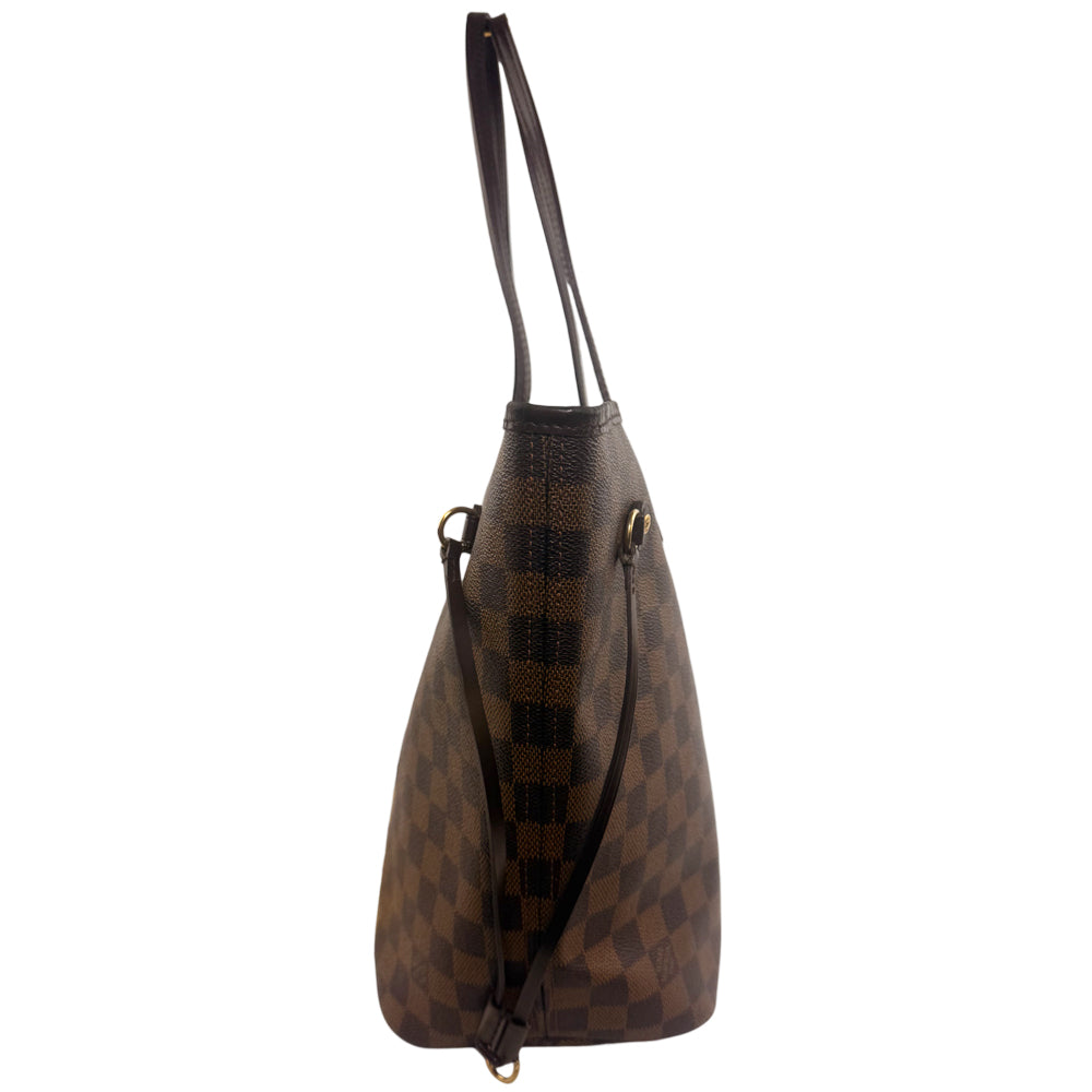 LOUIS VUITTON Neverfull MM Damier Ebene Shoulder Tote Bag LHQ1175