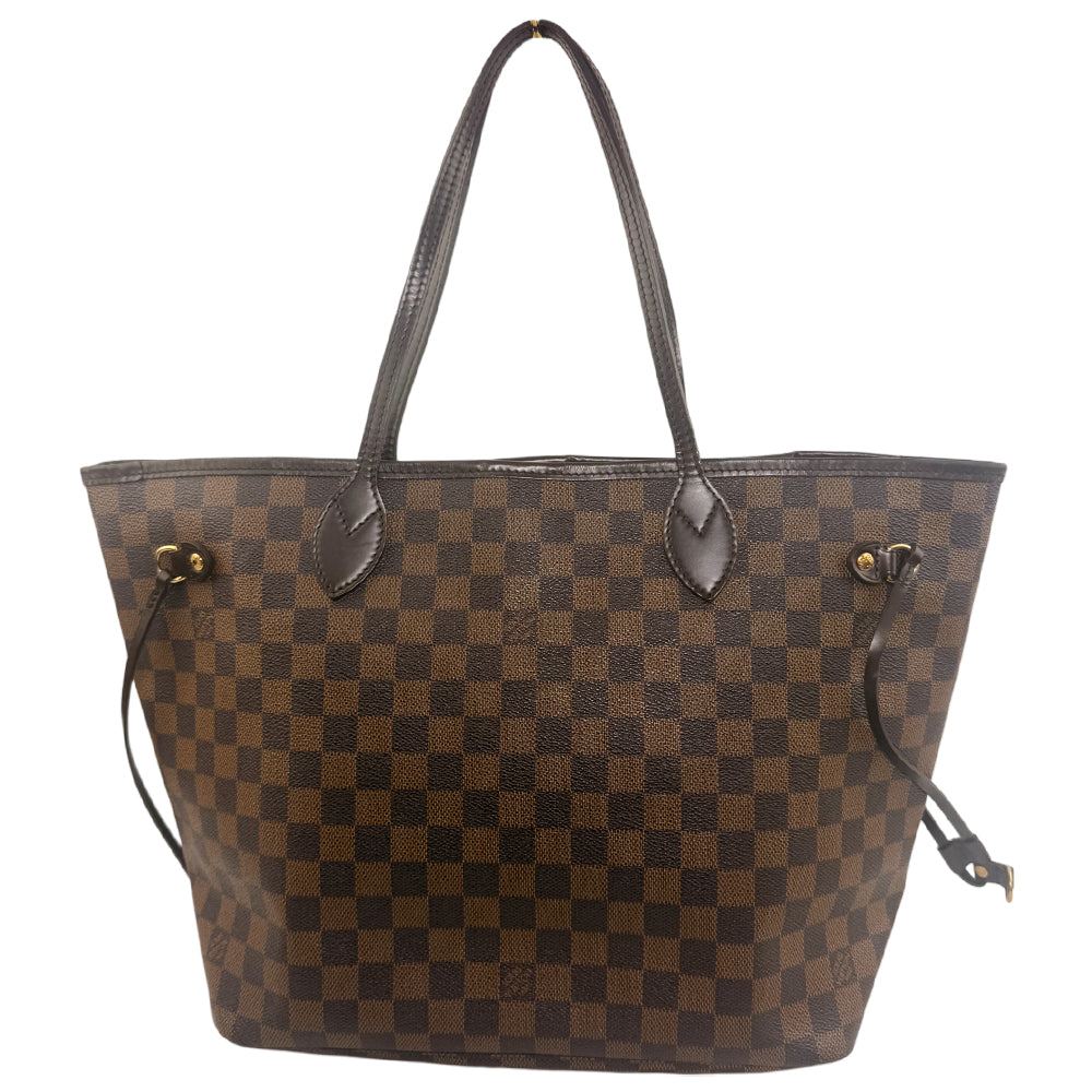 LOUIS VUITTON Neverfull MM Damier Ebene Shoulder Tote Bag LHQ1175