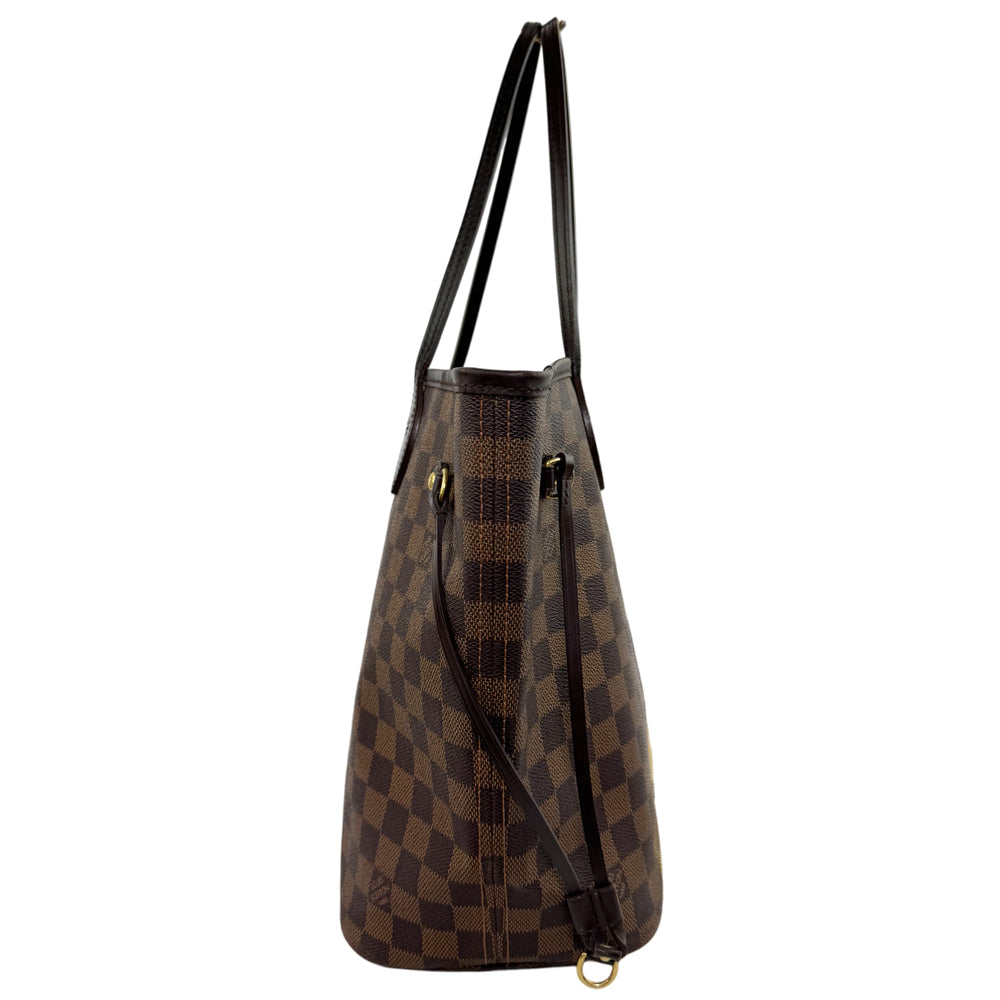 LOUIS VUITTON Neverfull MM Damier Ebene Shoulder Tote Bag LHQ1176