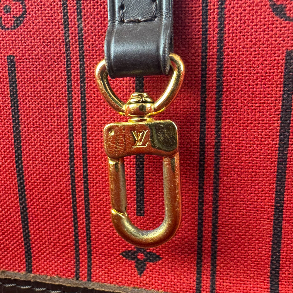 LOUIS VUITTON Neverfull MM Damier Ebene Shoulder Tote Bag LHQ1176