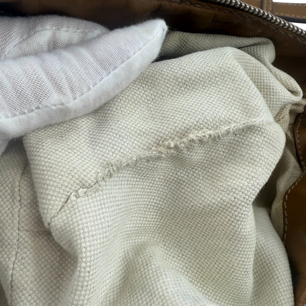 GUCCI Diamante Brown Canvas Handbag Shoulder Bag LHQ1177