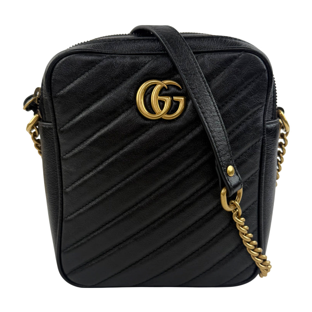 GUCCI GG Marmont Quilted Shoulder Camera Bag LHQ1181