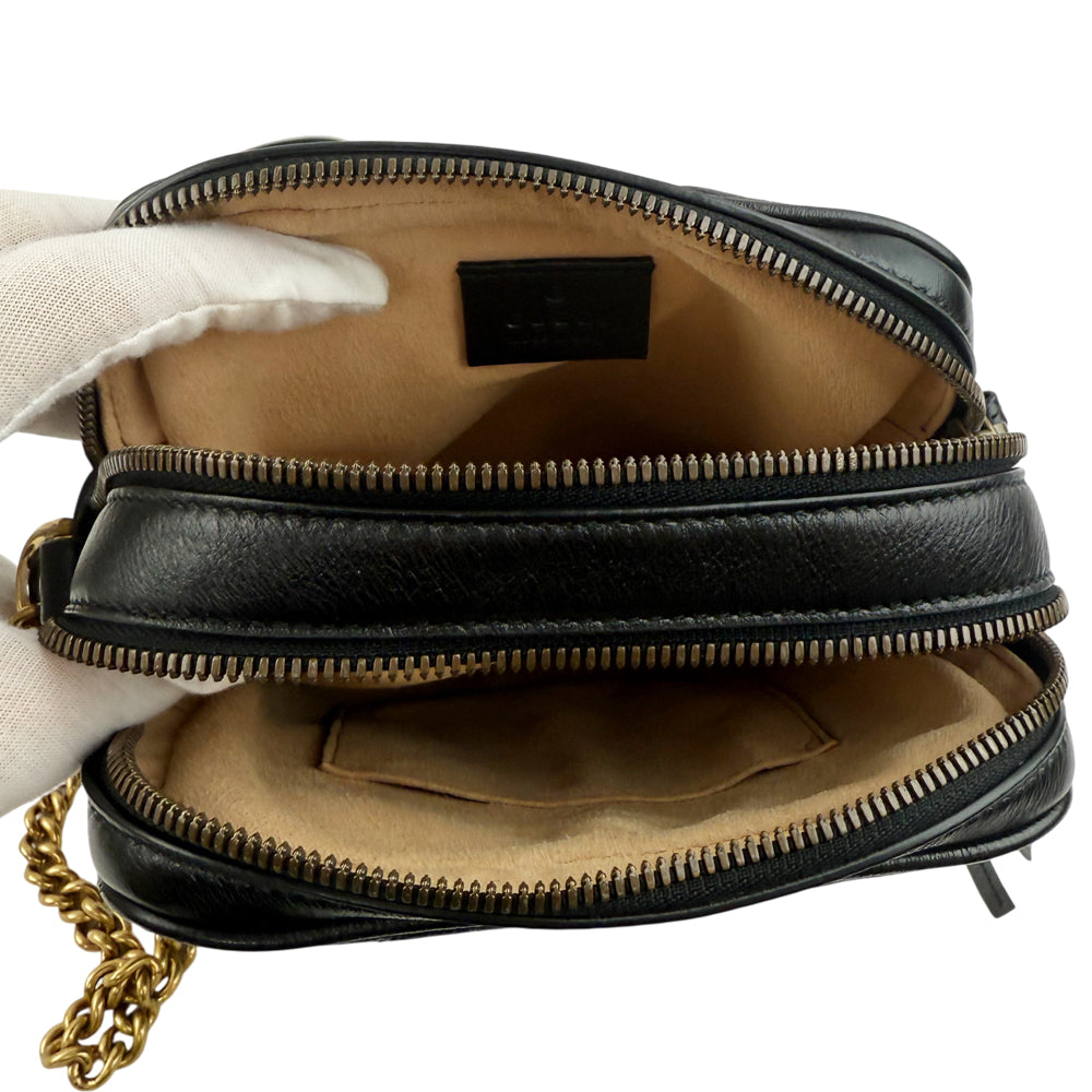 GUCCI GG Marmont Quilted Shoulder Camera Bag LHQ1181