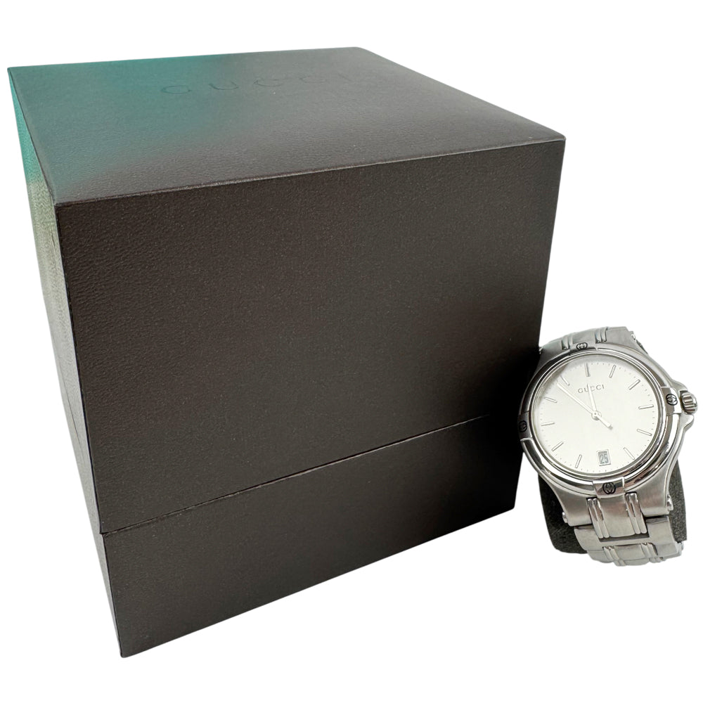 GUCCI Silver Steel Men's Quartz Watch LHQ1182