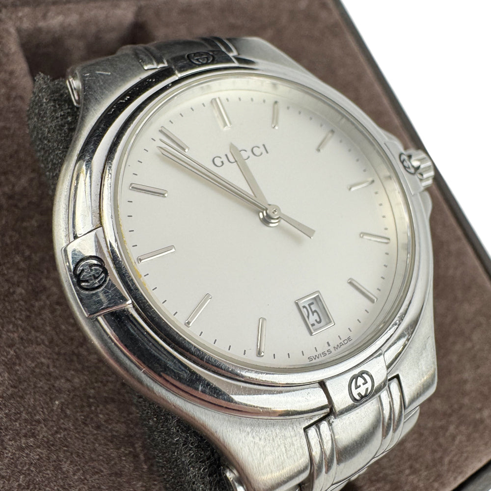 GUCCI Silver Steel Men's Quartz Watch LHQ1182