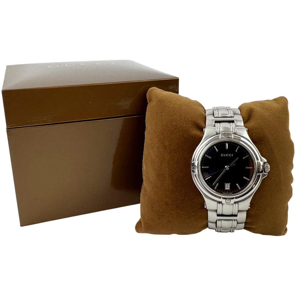 GUCCI Silver Steel Men's Quartz Watch LHQ1183