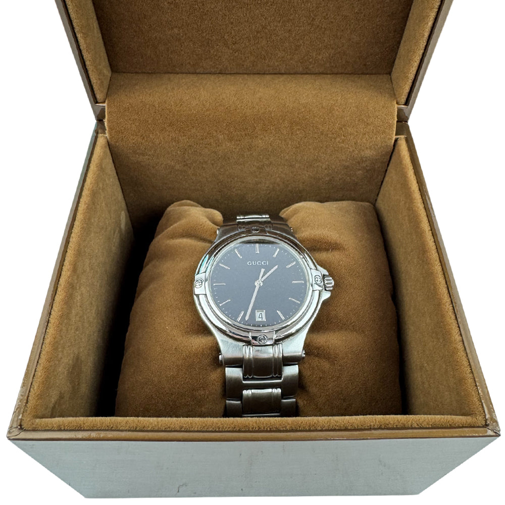 GUCCI Silver Steel Men's Quartz Watch LHQ1183