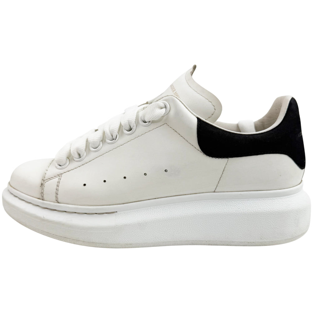 ALEXANDER McQUEEN White Leather Black Suede Trainers Size 5 LHQ1187
