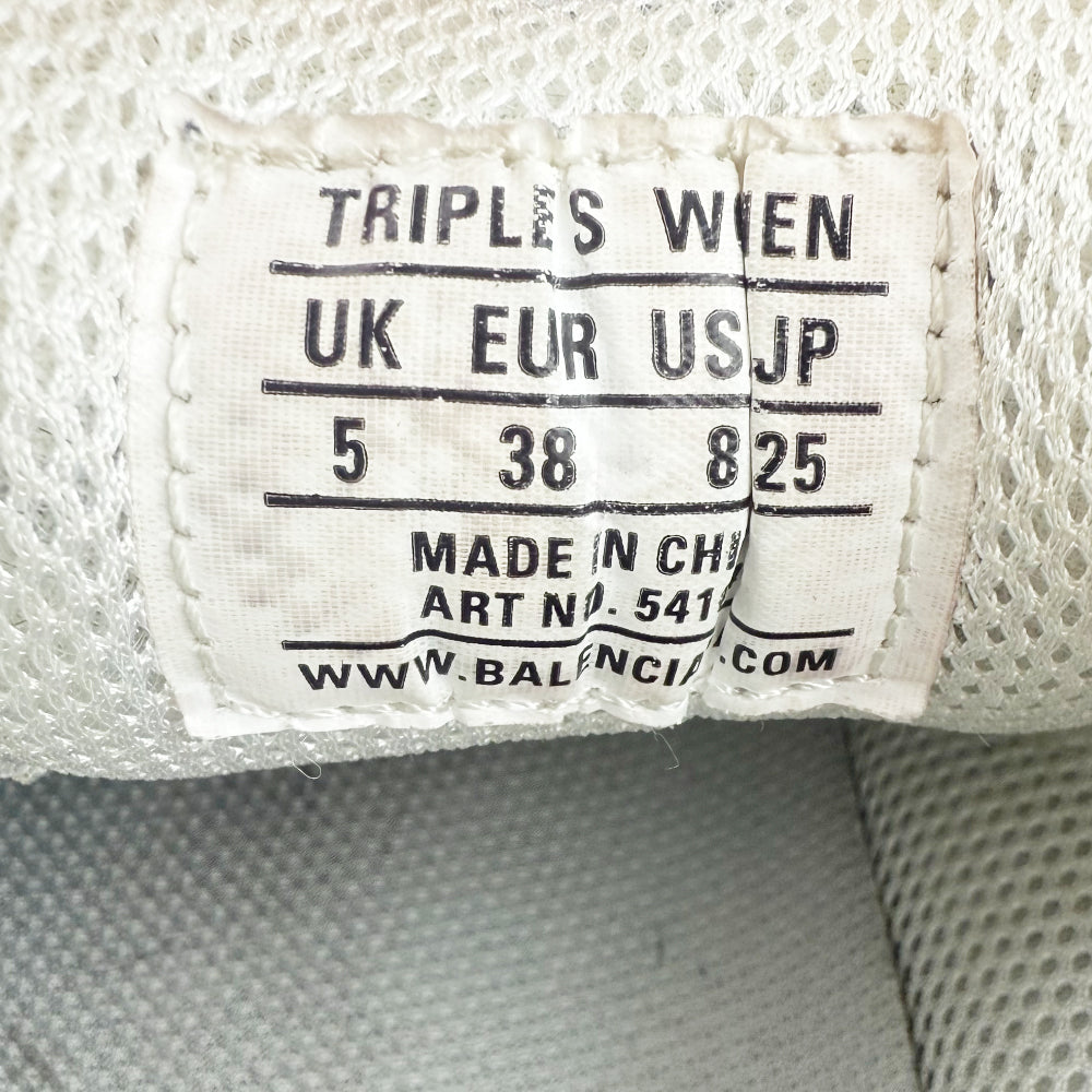 BALENCIAGA Triple S White Purple Trainers Size 5 LHQ1188